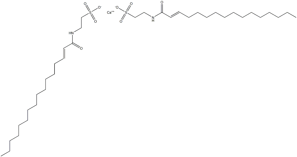 Bis[N-(2-hexadecenoyl)taurine]calcium salt Struktur