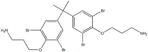 2,2-Bis[3,5-dibromo-4-(3-aminopropoxy)phenyl]propane Struktur