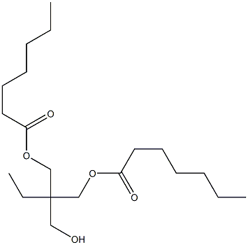 Diheptanoic acid 2-ethyl-2-(hydroxymethyl)-1,3-propanediyl ester Struktur