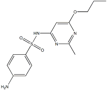 4-Amino-N-(2-methyl-6-propoxy-4-pyrimidinyl)benzenesulfonamide Struktur