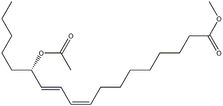 (9Z,11E,13S)-13-Acetoxy-9,11-octadecadienoic acid methyl ester Struktur