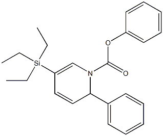 1,2-Dihydro-2-phenyl-5-(triethylsilyl)pyridine-1-carboxylic acid phenyl ester Struktur