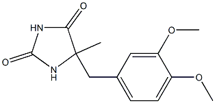 5-(3,4-Dimethoxybenzyl)-5-methylhydantoin Struktur