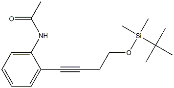 N-[2-[4-(tert-Butyldimethylsiloxy)-1-butynyl]phenyl]acetamide Struktur