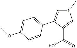 1-Methyl-4-(4-methoxyphenyl)-1H-pyrrole-3-carboxylic acid Struktur