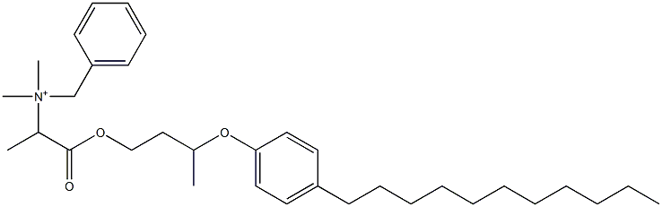 N,N-Dimethyl-N-benzyl-N-[1-[[3-(4-undecylphenyloxy)butyl]oxycarbonyl]ethyl]aminium Struktur