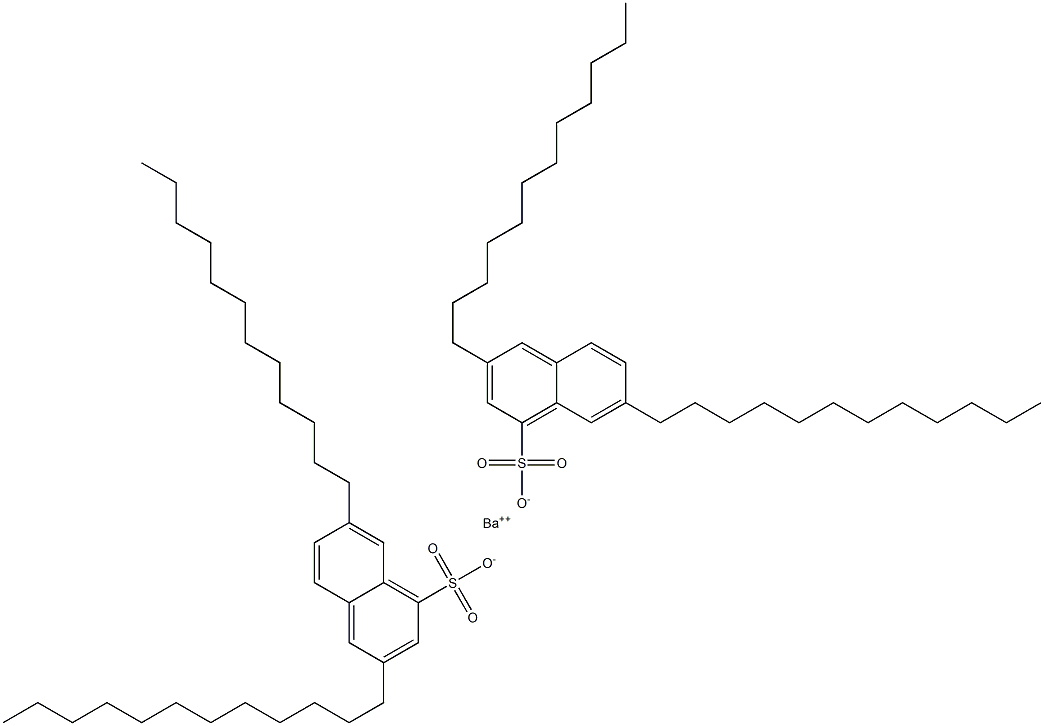 Bis(3,7-didodecyl-1-naphthalenesulfonic acid)barium salt Struktur