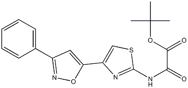 N-[4-[3-Phenyl-5-isoxazolyl]-2-thiazolyl]oxamidic acid tert-butyl ester Struktur