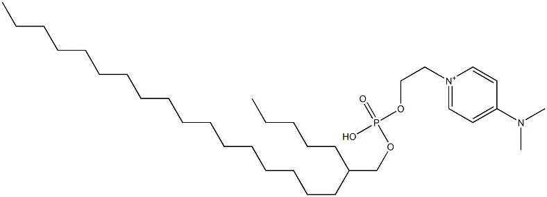 4-Dimethylamino-1-[2-[(3-hexadecyl-2-pentylpropoxyphosphonyl)oxy]ethyl]pyridinium Struktur