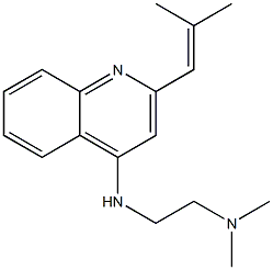 2-(2-Methyl-1-propenyl)-4-[(2-dimethylaminoethyl)amino]quinoline Struktur