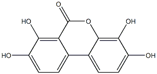 3,4,7,8-Tetrahydroxy-6H-dibenzo[b,d]pyran-6-one Struktur