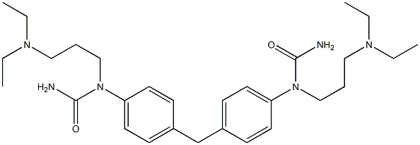 1,1'-Methylenebis(4,1-phenylene)bis[1-[3-(diethylamino)propyl]urea] Struktur