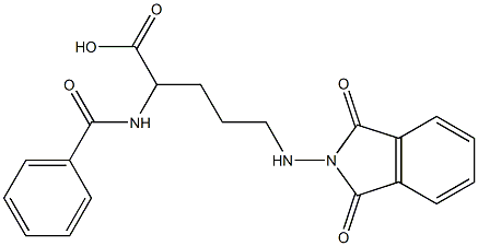 2-(Benzoylamino)-5-[(1,3-dioxo-2H-isoindol-2-yl)amino]valeric acid Struktur