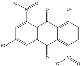 1,6-Dihydroxy-4,8-dinitroanthraquinone Struktur