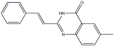 6-Methyl-2-styrylquinazolin-4(3H)-one Struktur