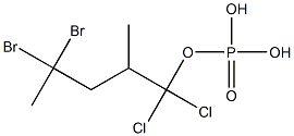 Phosphoric acid hydrogen (2,2-dibromopropyl)(1,1-dichloropropyl) ester Struktur