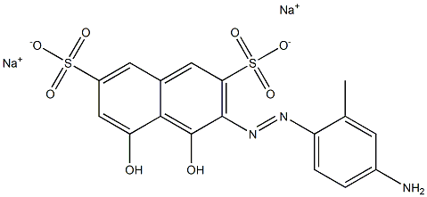 3-[(4-Amino-2-methylphenyl)azo]-4,5-dihydroxynaphthalene-2,7-disulfonic acid disodium salt Struktur