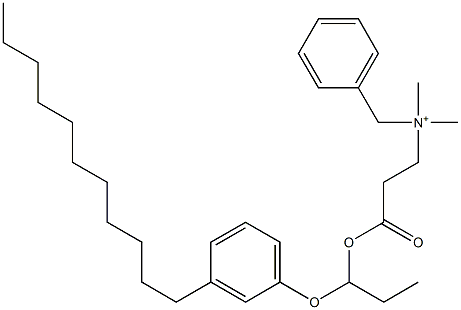 N,N-Dimethyl-N-benzyl-N-[2-[[1-(3-undecylphenyloxy)propyl]oxycarbonyl]ethyl]aminium Struktur