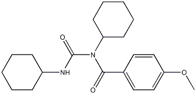 N,N'-Dicyclohexyl-N-(4-methoxybenzoyl)urea Struktur