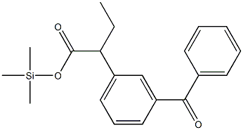 2-(3-Benzoylphenyl)butyric acid trimethylsilyl ester Struktur