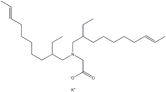 N,N-Bis(2-ethyl-8-decenyl)aminoacetic acid potassium salt Struktur