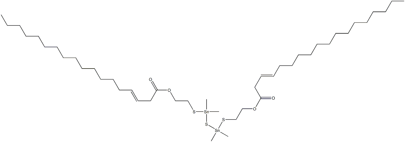 Bis[dimethyl[[2-(2-heptadecenylcarbonyloxy)ethyl]thio]stannyl] sulfide Struktur