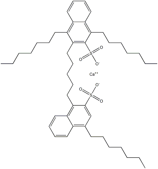 Bis(1,4-diheptyl-2-naphthalenesulfonic acid)calcium salt Struktur