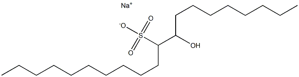 9-Hydroxyicosane-10-sulfonic acid sodium salt Struktur