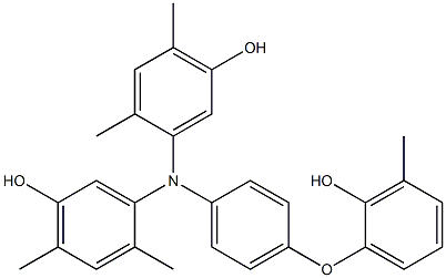 N,N-Bis(5-hydroxy-2,4-dimethylphenyl)-4-(2-hydroxy-3-methylphenoxy)benzenamine Struktur