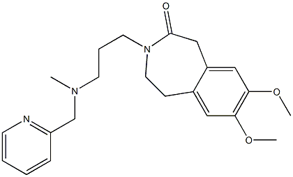 2,3-Dihydro-7,8-dimethoxy-3-[3-[N-[(2-pyridinyl)methyl]-N-methylamino]propyl]-1H-3-benzazepin-4(5H)-one Struktur