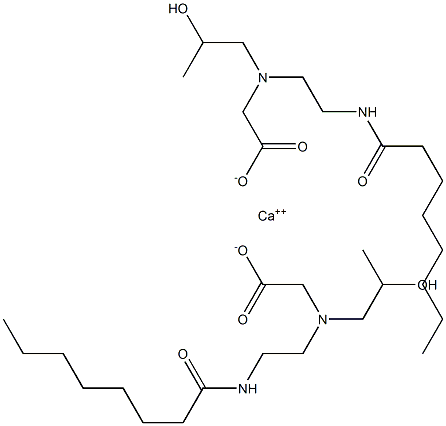 Bis[N-(2-hydroxypropyl)-N-[2-(octanoylamino)ethyl]glycine]calcium salt Struktur