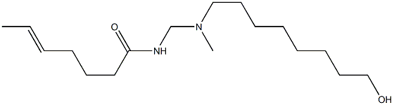 N-[[N-(8-Hydroxyoctyl)-N-methylamino]methyl]-5-heptenamide Struktur