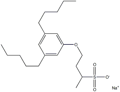 4-(3,5-Dipentylphenoxy)butane-2-sulfonic acid sodium salt Struktur