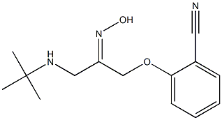 1-(2-Cyanophenoxy)-3-tert-butylaminoacetone (Z)-oxime Struktur