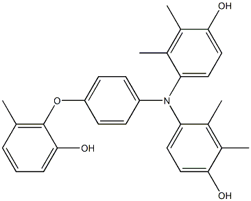 N,N-Bis(4-hydroxy-2,3-dimethylphenyl)-4-(2-hydroxy-6-methylphenoxy)benzenamine Struktur