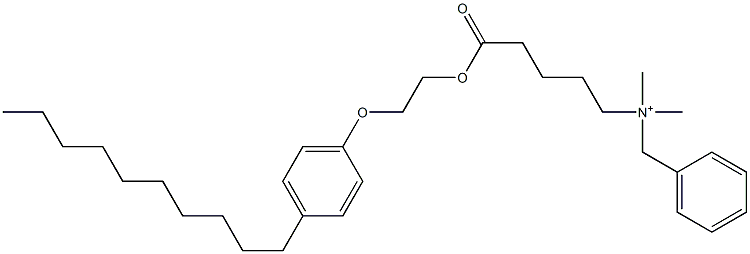 N,N-Dimethyl-N-benzyl-N-[4-[[2-(4-decylphenyloxy)ethyl]oxycarbonyl]butyl]aminium Struktur