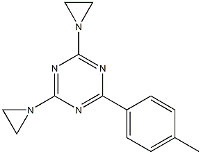 2,6-Bis(1-aziridinyl)-4-(p-tolyl)-1,3,5-triazine Struktur