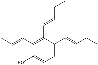 2,3,4-Tri(1-butenyl)phenol Struktur