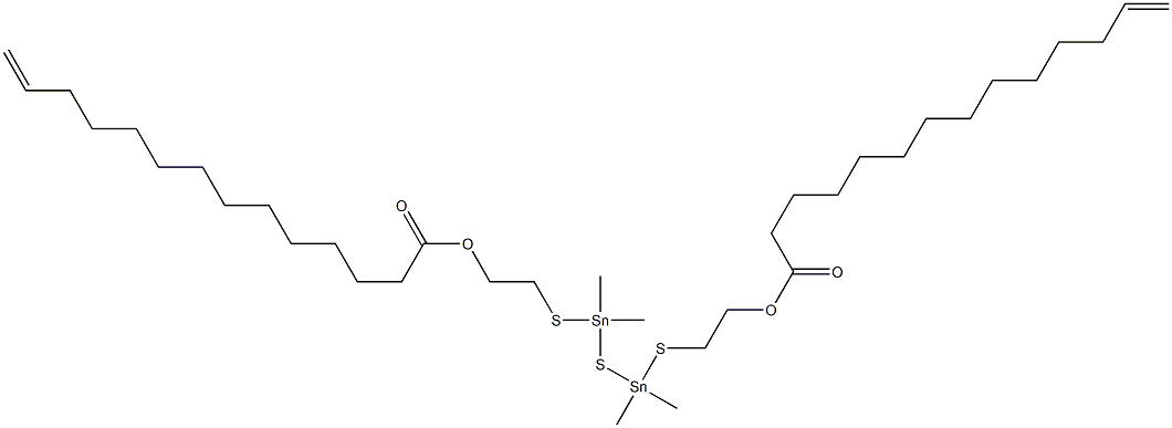 Bis[dimethyl[[2-(12-tridecenylcarbonyloxy)ethyl]thio]stannyl] sulfide Struktur