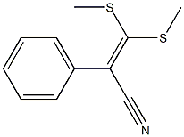 2-Phenyl-3,3-bis(methylthio)acrylonitrile Struktur