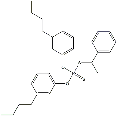 Dithiophosphoric acid O,O-bis(3-butylphenyl)S-(1-phenylethyl) ester Struktur