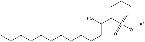 5-Hydroxyhexadecane-4-sulfonic acid potassium salt Struktur