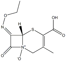 7-[(Z)-Ethoxyimino]-3-methyl-4-carboxycepham-3-ene 1-oxide Struktur