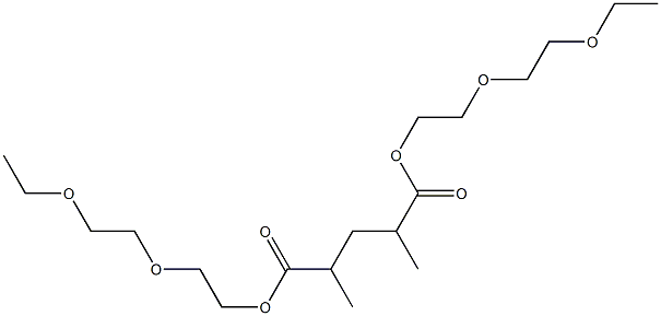 2,4-Dimethylglutaric acid bis[2-(2-ethoxyethoxy)ethyl] ester Struktur