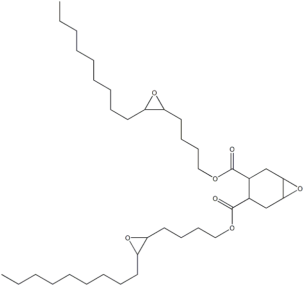 7-Oxabicyclo[4.1.0]heptane-3,4-dicarboxylic acid bis(5,6-epoxypentadecan-1-yl) ester Struktur