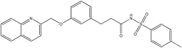 3-[3-(2-Quinolinylmethoxy)phenyl]-N-(p-tolylsulfonyl)propanamide Struktur