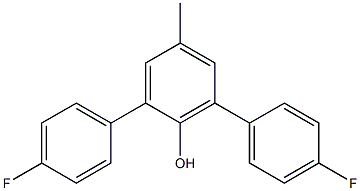 4-Methyl-2,6-bis(4-fluorophenyl)phenol Struktur