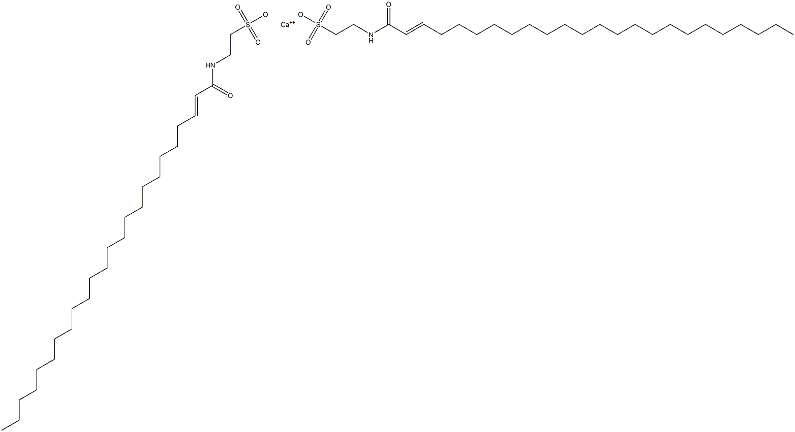 Bis[N-(1-oxo-2-tetracosen-1-yl)taurine]calcium salt Struktur