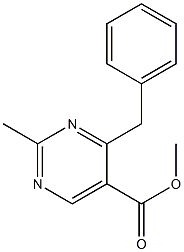 2-Methyl-4-benzylpyrimidine-5-carboxylic acid methyl ester Struktur