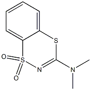 3-(Dimethylamino)-1,4,2-benzodithiazine 1,1-dioxide Struktur